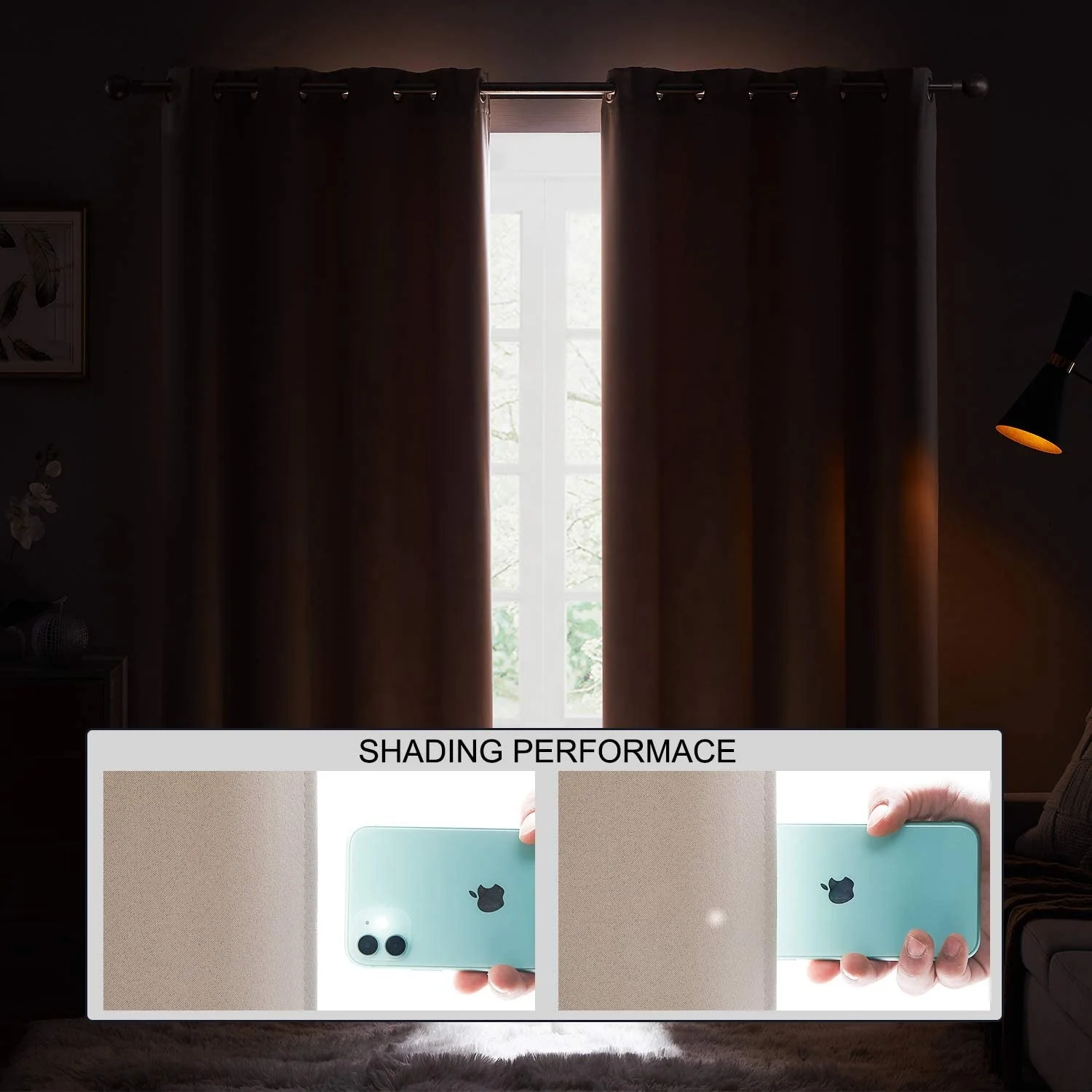 Готовые элегантные однотонные теплоизолированные Энергоэффективные затемняющие плотные недорогие занавески, люверсы для отеля, шторы для спальни