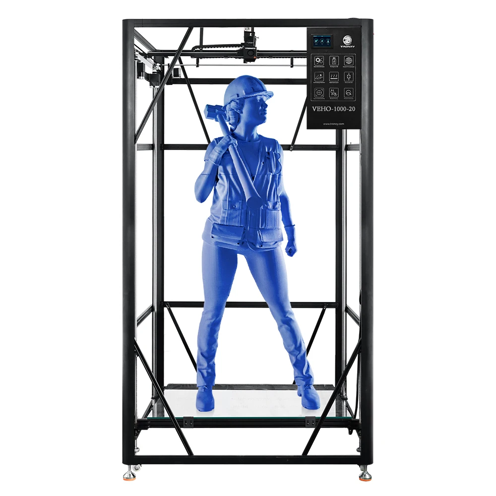 VEHO 1000-20 2000mm height Metal Rails Printing Machine carbon fiber mpresora 3d Industrial Imprimante Large FDM 3d Printers