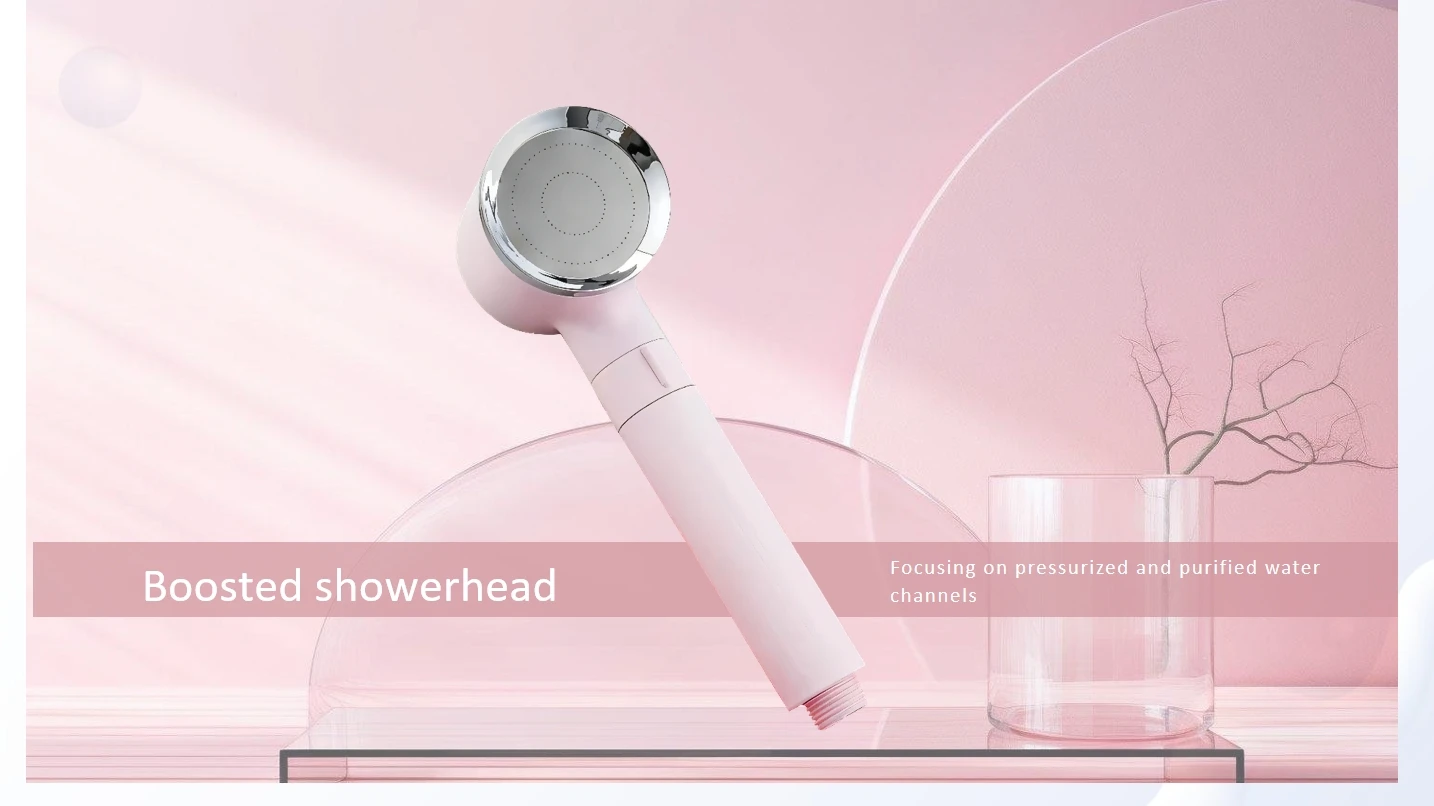 High boost filtered massage shower head handheld abs shower head bathroom accessories