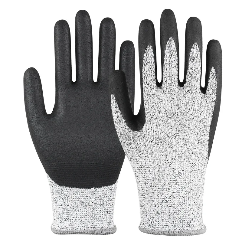 Stretch Fit Durable Power Grip Pass Food Contact Thin Machine Washable Cut Resistant Outdoor Work Thickened Safety Gloves
