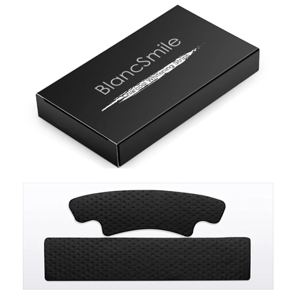 iso13485 ce approved Blancsmile 28pcs charcoal teeth whiting strips dry strips with private logo