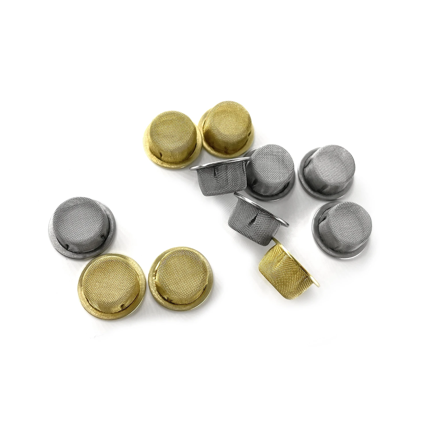 Custom Bowl Shape Smoking Pipe Mesh Screen Stainless Steel or Brass Metal Wire Mesh Cone Filter Cap