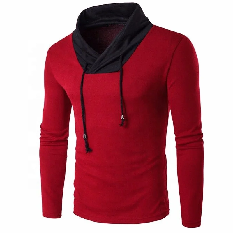 
Красная толстовка, оптовая продажа, мужской модный пуловер с длинным рукавом 