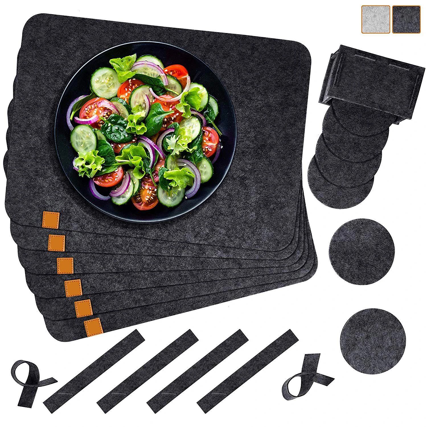 Набор фетровых салфеток, термостойкая подстилка для кухонного стола, толстый коврик для стола