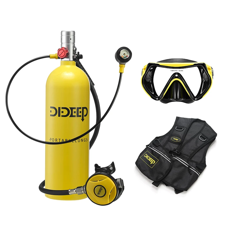 DIDEEP 2L portable spare air mini small scuba diving oxygen cylinder tank