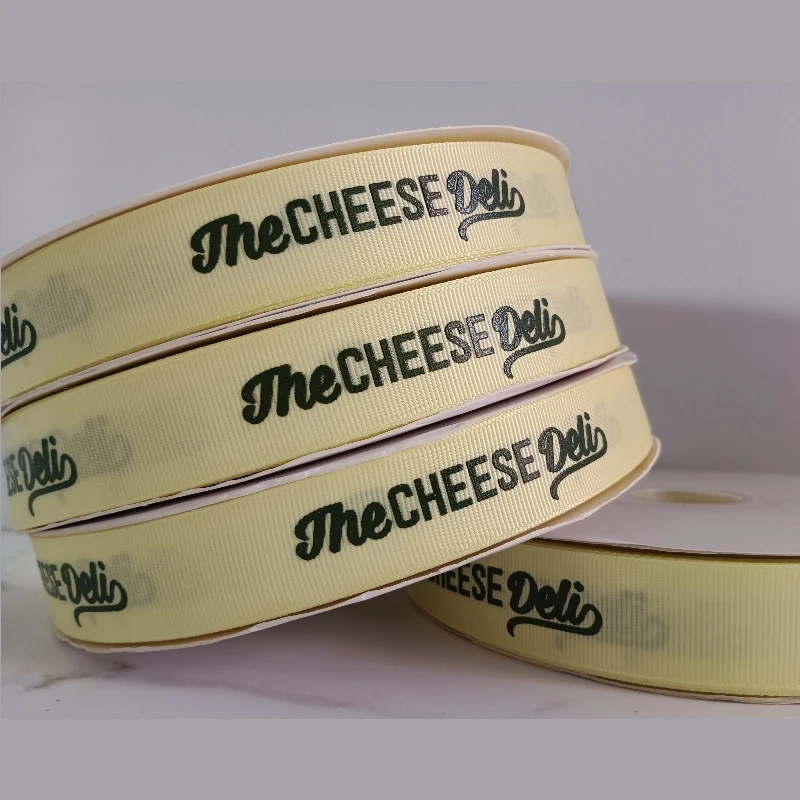 Top Sale Customized Ribbon Printing hot stamping foil Grosgrain poly satin ribbon rolls Ribbons with logo