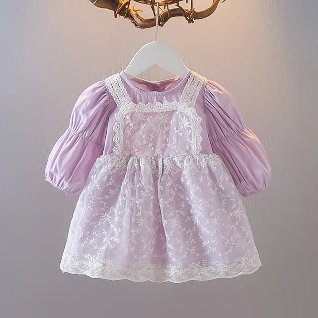 Tulle Vintage Fall Baby Clothes Dress Soft Tutu Princess Girls Children Frocks Designs