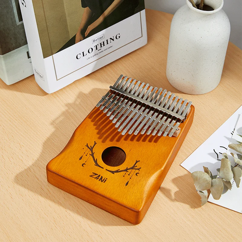 
Kalimba Other Instruments Wood Thumb Piano Score Solid Log Finger Piano 17 key 