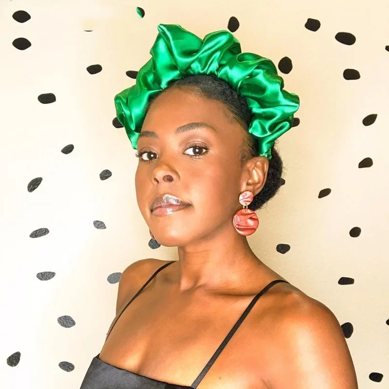 Lazos para el pelo new candy-colored ruffled elastic band ruffled elastic solid color wide edge hair band wholesale