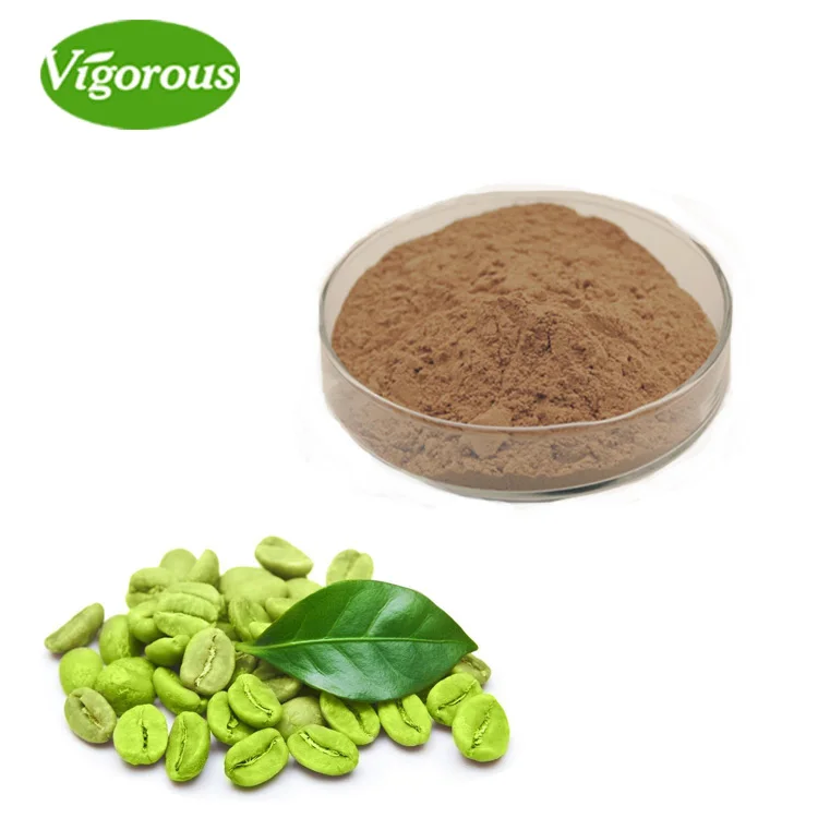 
supply free sample halal green coffee bean extract 50% chlorogenic acid powder 