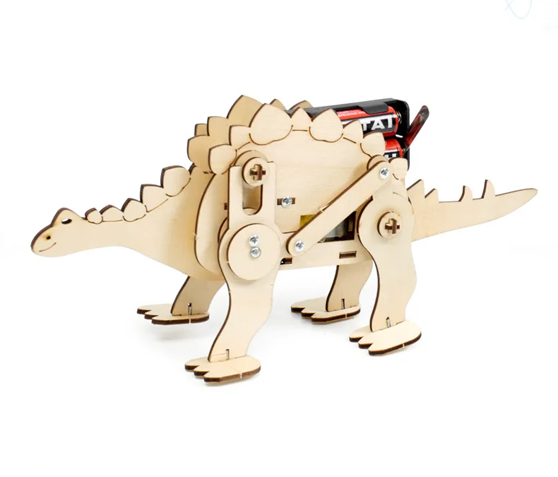 Robotic Dinosaur DIY Craft Wooden Puzzle Dinosaur Model Kit Educational Stem Toy Science Buildings 3D Wooden Puzzle for Kids