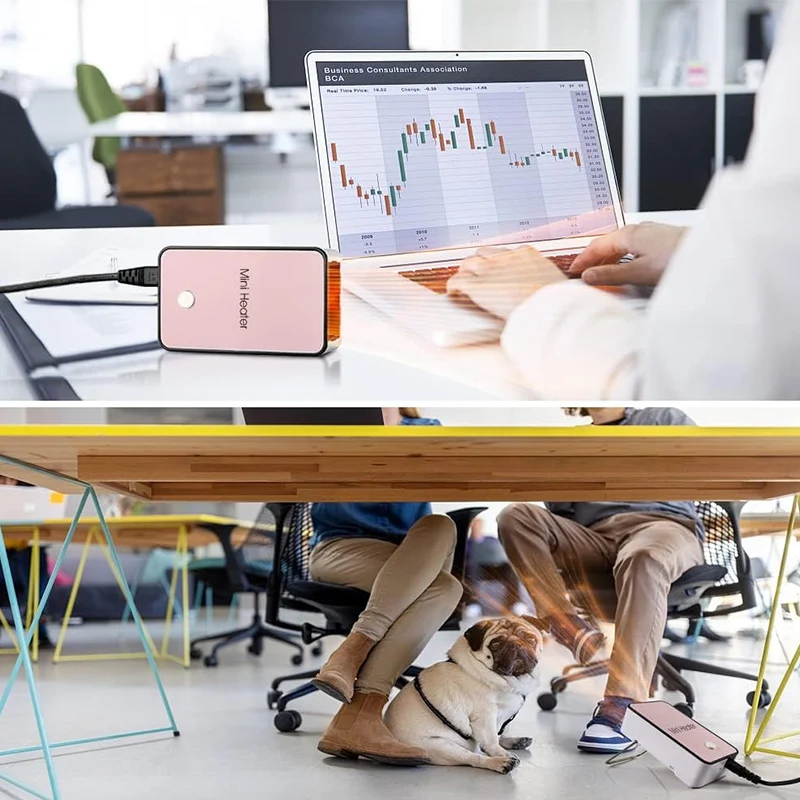 Personal Space Heater Portable Mini Electric Space Air Warmer for Room Office Desktop Pink Blue