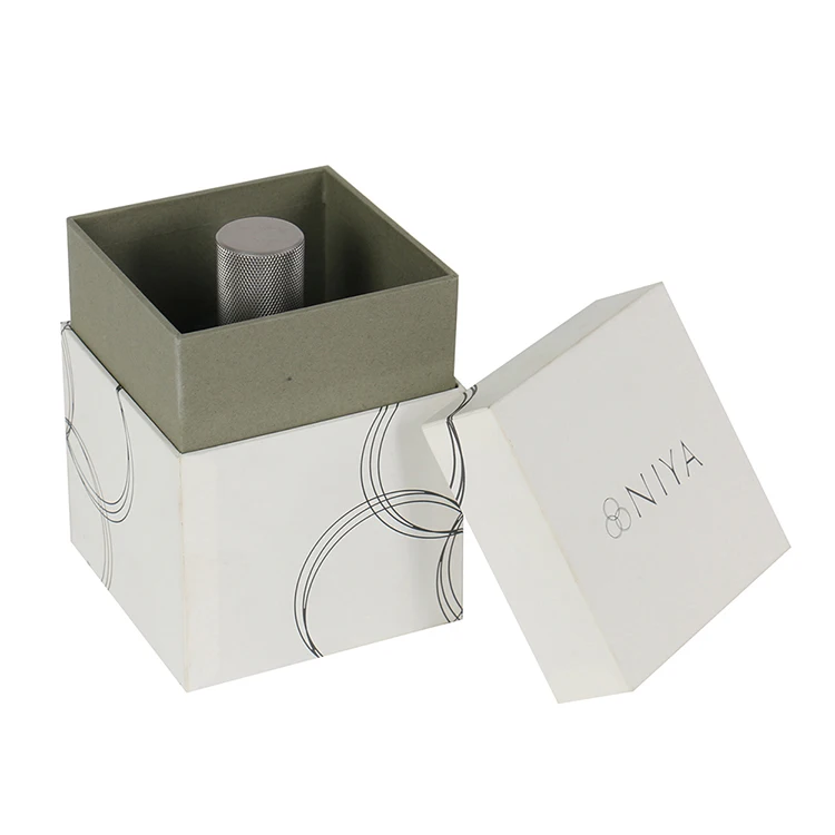 Luxury  Custom Design Color Printing Rigid Cardboard Lid and Base Paper Packaging Boxes for Scented Candles Gift Packaging
