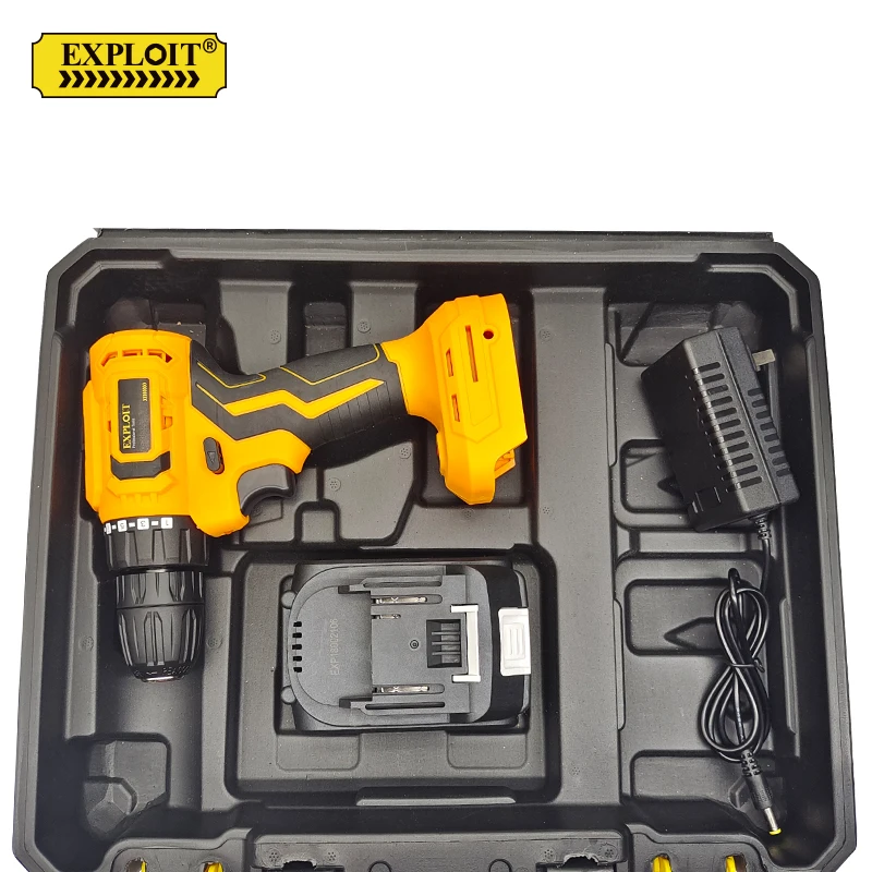 Wholesale custom 21v lithium battery electric power combo tools bit kits box portable wireless electric drill kit set