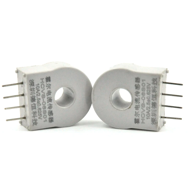 single 5V supply current transducer 10A/2.5V dc hall effect sensor