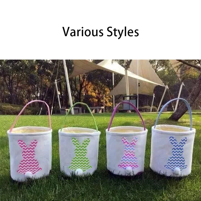 Easter 2022 For New Canvas Bag DIY Lilly Rabbit Ears Decoration Gift Bunny Bag Easter Bucket Of Easter Basket