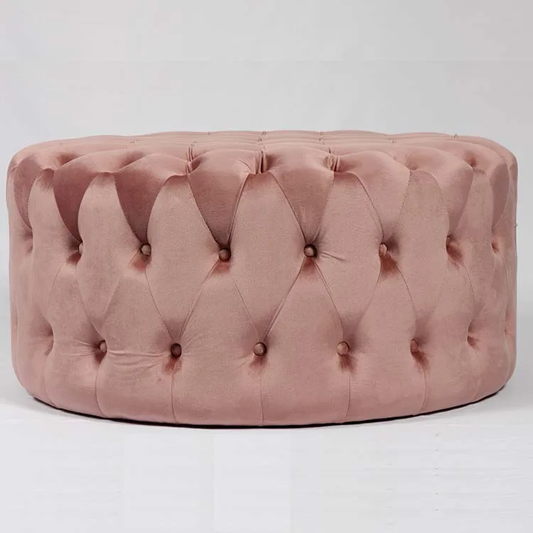 bean bag Velvet Shoe Changing  Living Room Luxury Home Small Makeup Stool round Button ottoman