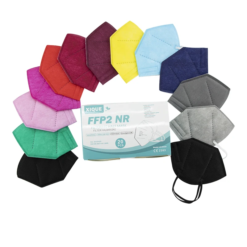 Высококачественная цветная Пылезащитная маска FFP2 Складная цветная FFP2 одноразовая маска для лица Респираторные маски ffp2