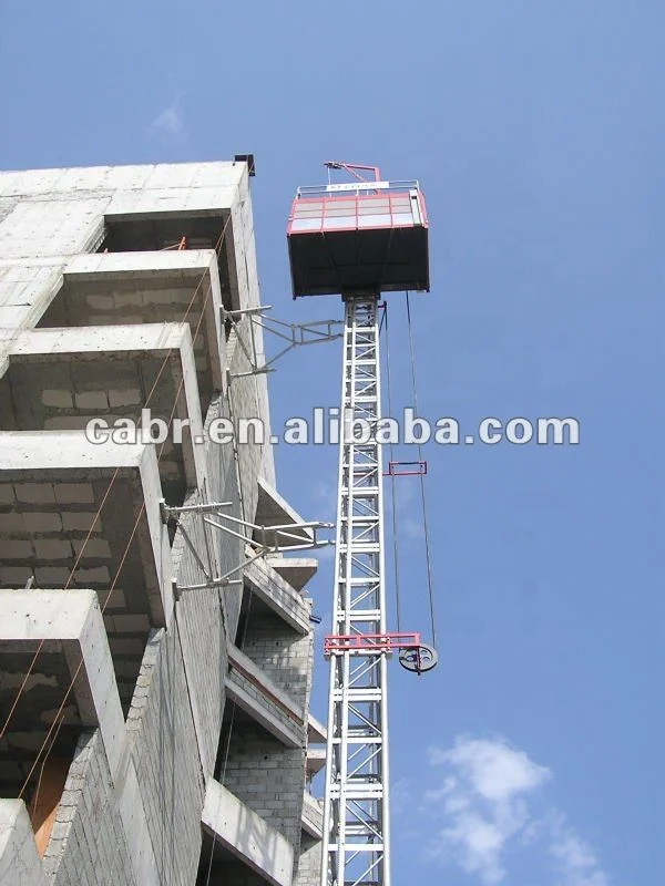CE approved rack and pinion building hoist for cargo and person