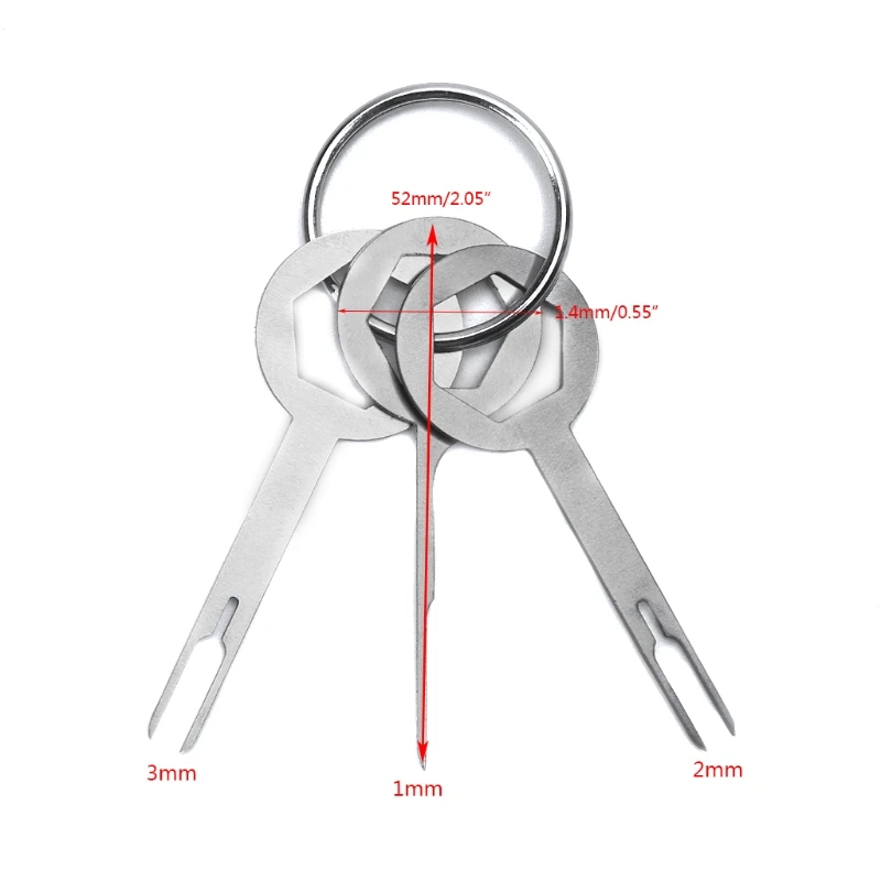 3xCar Plug Terminal Removal Tool Picker Harness Wiring Crimp Connector Extractor