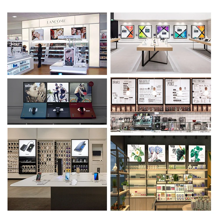 33 Inch Square Lcd Advertising Screen Ads Media Player Wall Mount Hanging Digital Signage And Displays