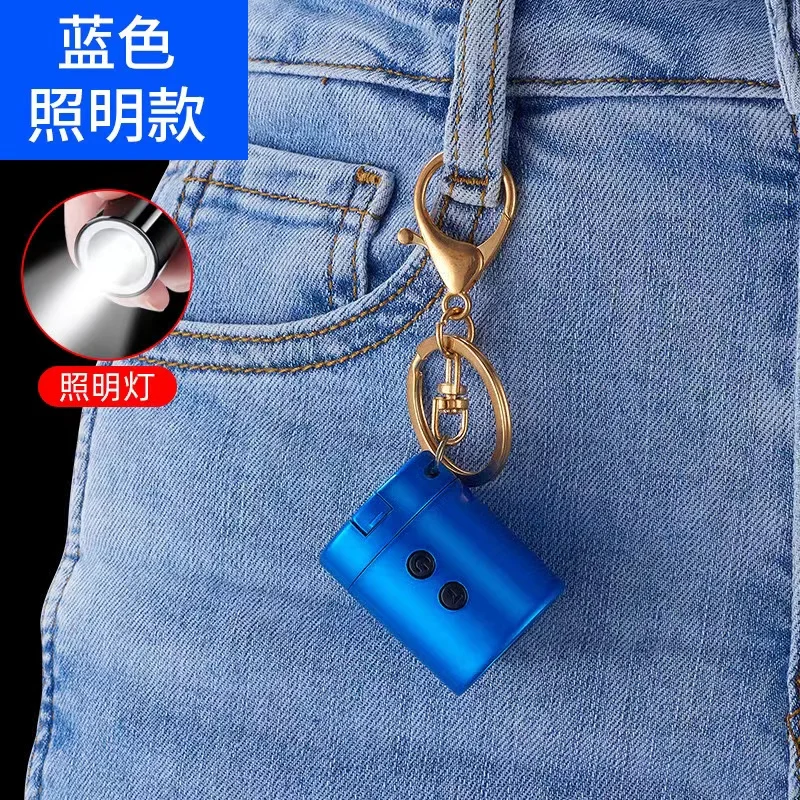 Оригинальный Многофункциональный портативный брелок подвесной светильник USB зарядка Зажигалка фонарик прикуриватель