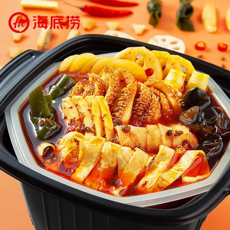 Wholesale exotic food Haidilao self-heating hot pot, crisp beef tripe self-cooking hot pot 435g convenient hot pot