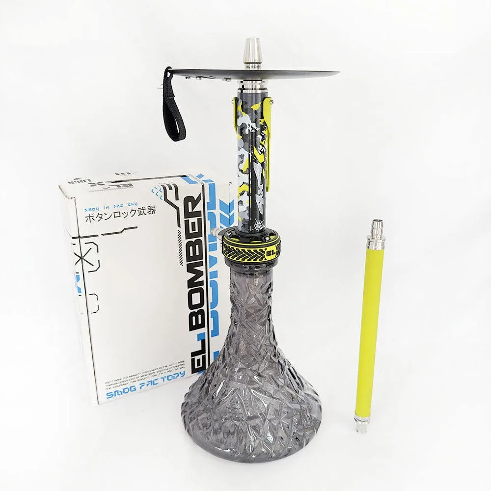 New Arrival Portable Hookah Fashion Design El Bomber Stainless Steel Hookah set Narguile BOMBER OFF ROAD 4X4 Race Shisha Hookah