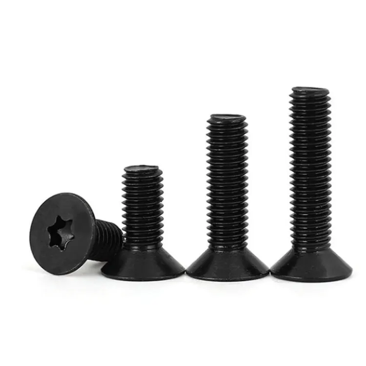 Alloy Steel Black Oxide M2 M3 M4 M5 M6 M7 M8 Hexalobular Flat Countersunk Head Torx Mahine Screws