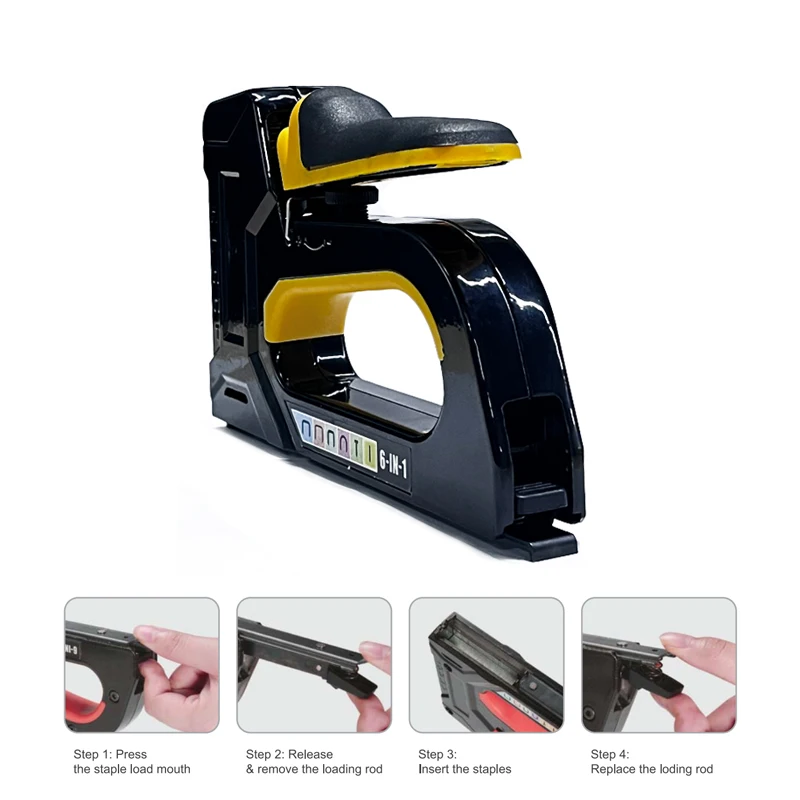 Heavy duty 6 Way Staple Gun tacker 4-14MM Manual stapler GDY-209