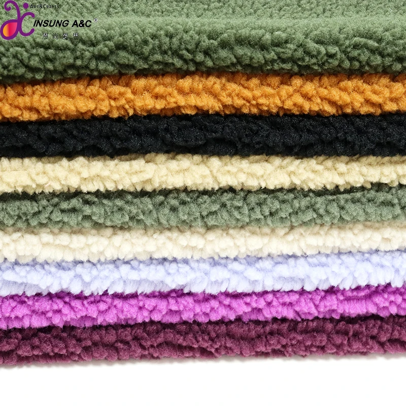 Fashional Design Sherpa Fleece Fabric Bonded Polar Fleece Super Soft Velboa Milti Color Composite Plush Fabric
