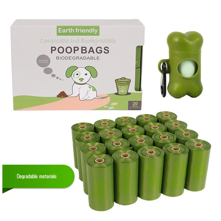 Pet poop bag custom packaging  eco-friendly plastic garbage bag dog poop pick up bag