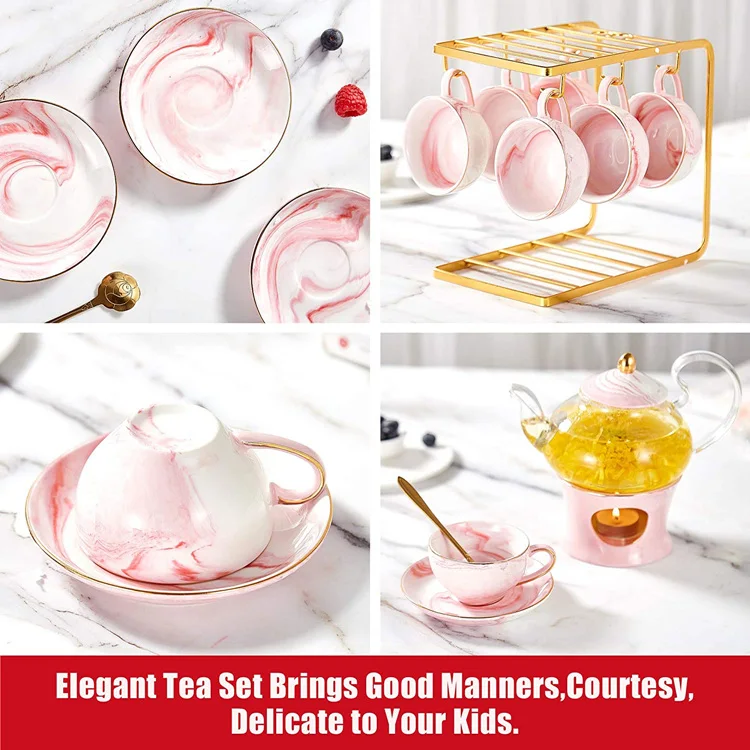 marble tea set