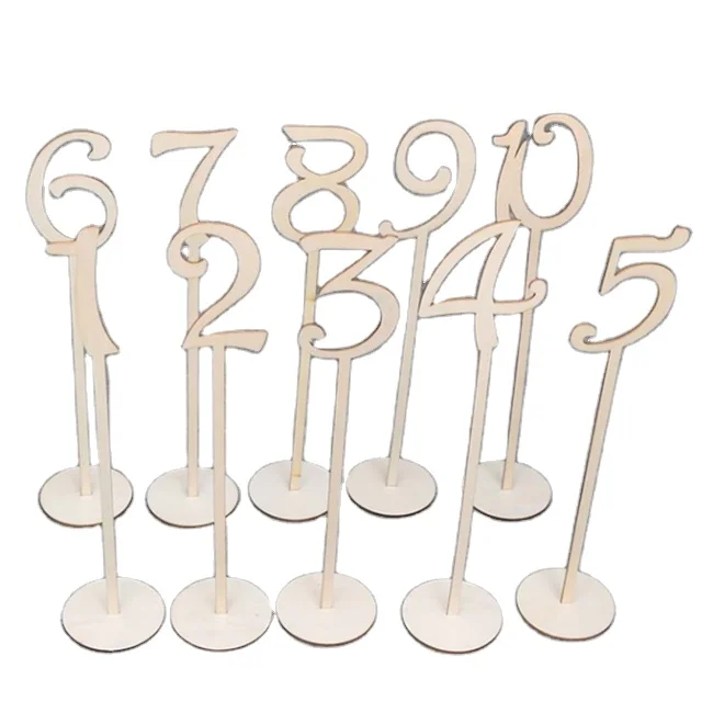 Customized Wooden Table Numbers for Wedding decoration