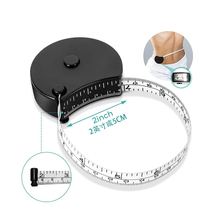 Body Fat Caliper + Waist Measuring Arm Hips Tape Measure