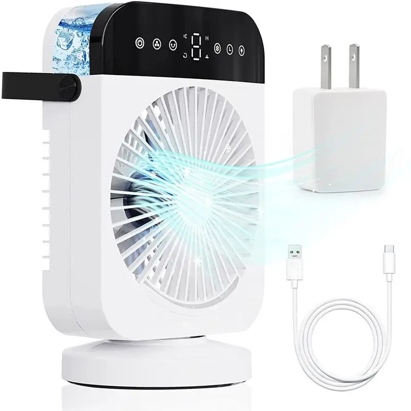 personal 3 in 1 table standing mini ac humidifier portable usb desktop convenient cooling water air conditioning air cooler fan