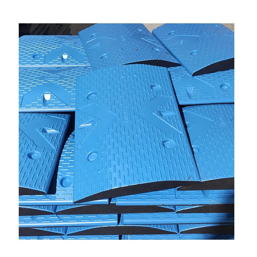 YCTRAFFIC rubber speed breaker yellow /black rubber speed hump Road Speed Bump/Hump