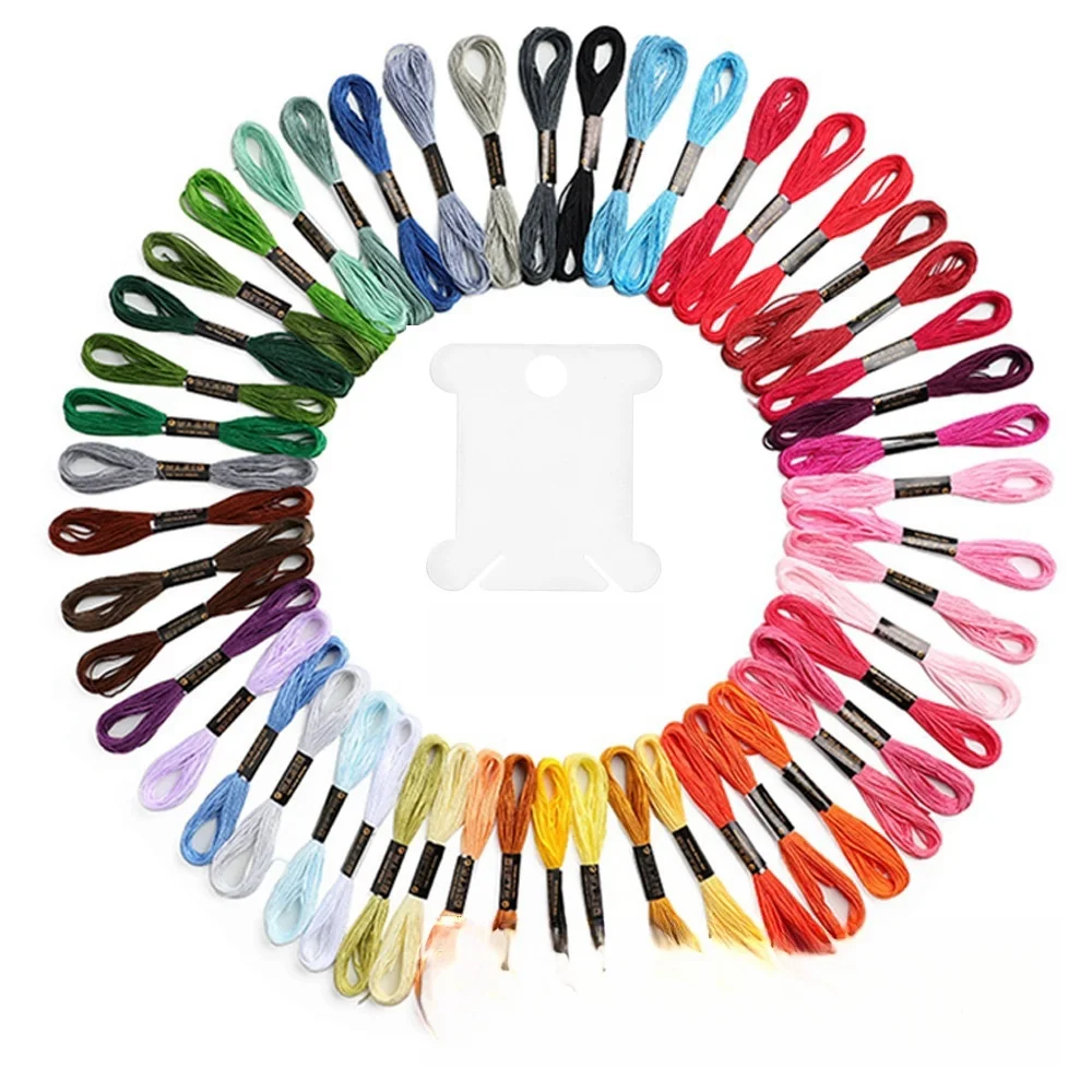 100% Polyester embroidery thread Solid Color 8 meters per skein 50skeins per set Thread machine embroidery cotton thread