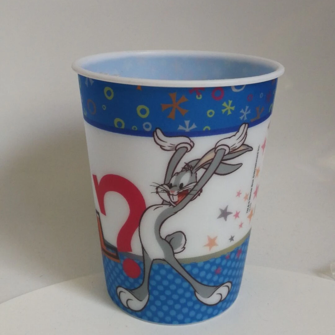 bpa free 400ml cup Promotion PP 3D Lenticular Plastic Straw Cup With Lid