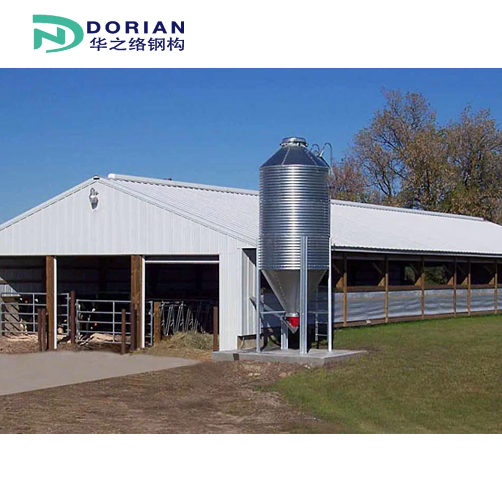 Steel Structure Sheep Goat House Low Cost Materials Farming Poultry Shed For Sale