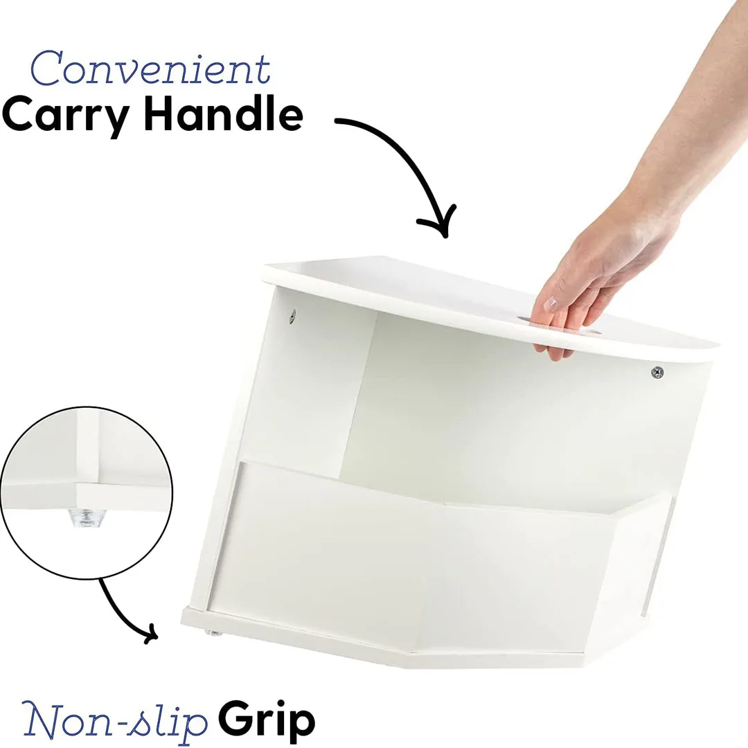 Table and Chair Set for Kids- Round Nesting Design with 4 Storage Stools