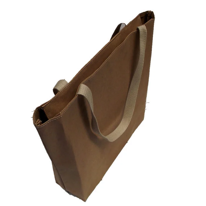 Wholesale Tyvek Dupont Eco Friendly Tote Bag Washable Kraft Paper Shopping Bag