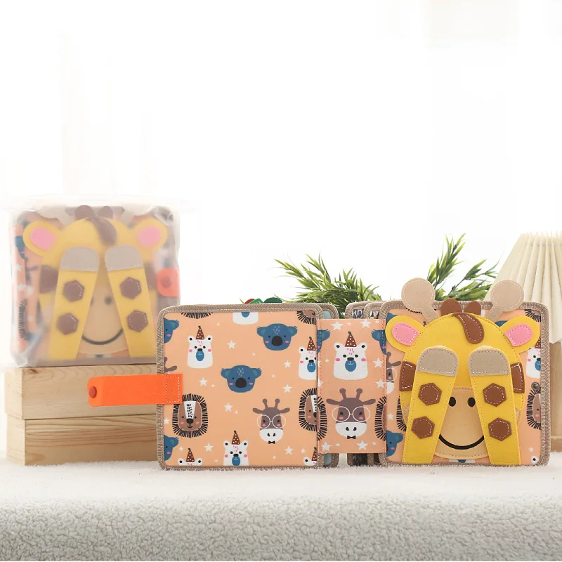 Hot Selling Montessori Felt Deer Quiet Book Soft Cloth Toddler Felt Busy Book Toddlers Busy Book Felt Busy Board Basic Skills