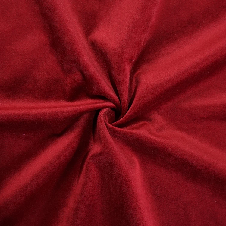 
100% Polyester Upholstery Curtain Fabrics - Finish Velvet Polyester Knit Fabric For Sofa 