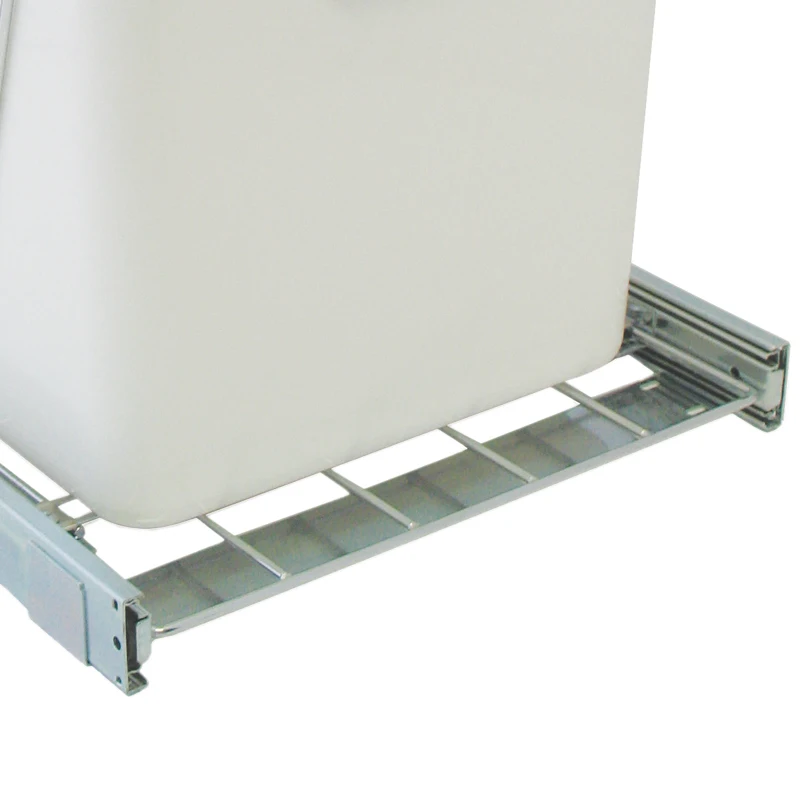 
Modern Sliding Cabinet Double Bins Trash Cans Pull Out Cabinet Trash Bins 