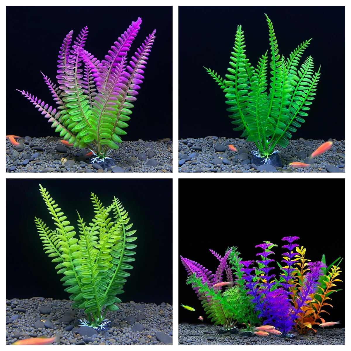 Custom Plantas de acuario Artificial  Plastic Artificial Aquarium Plants  Simulated Water Grass  Aquarium Decor Plastic Plants