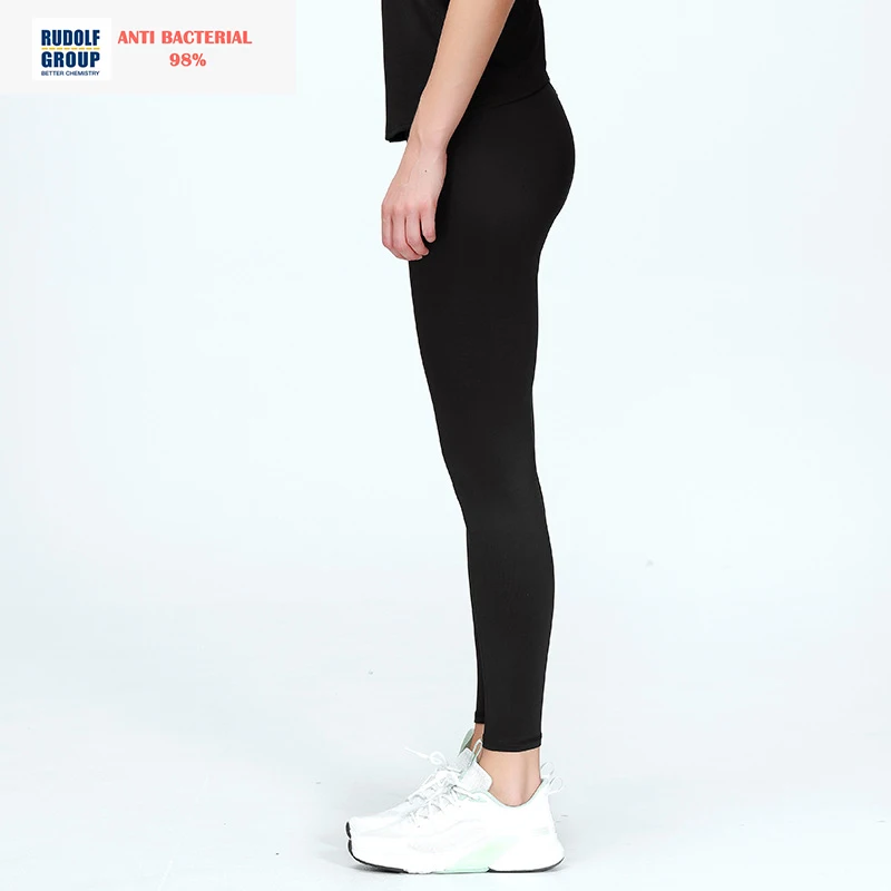 Индивидуальный Логотип, 98% Антибактериальная ткань, Леггинсы для йоги, бега, тренировок, спорта, фитнеса