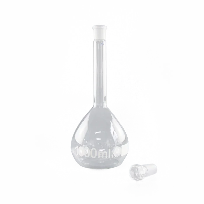Lab Glassware Borosilicate Glass Volumetric Flask Measuring Flask 1000ml 500ml