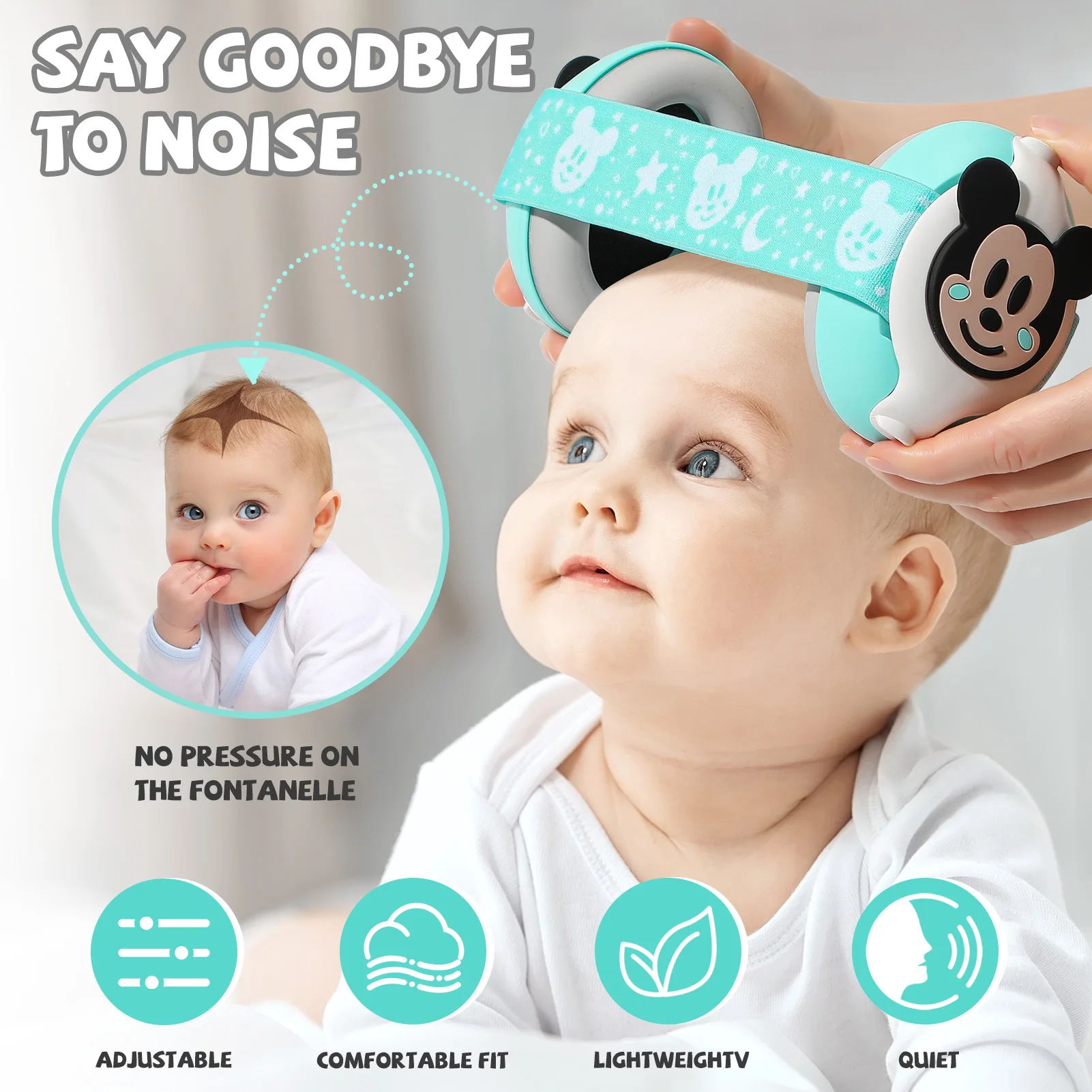 Baby Ear Muffs Noise Protection Noise Canceling Headphones Ear Defenders Hearing Protection Baby Safety Ear Muff