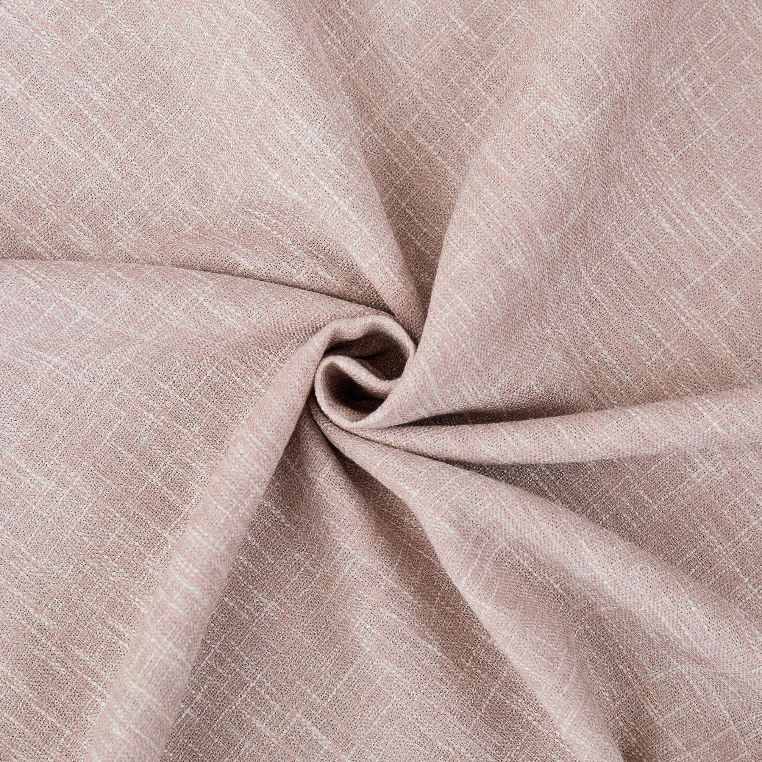 Bindi Pink Full Blackout Curtains Heavy Linen Texture Thermal Insulated Noise Reduction Window Treatment Drapes For Bedroom